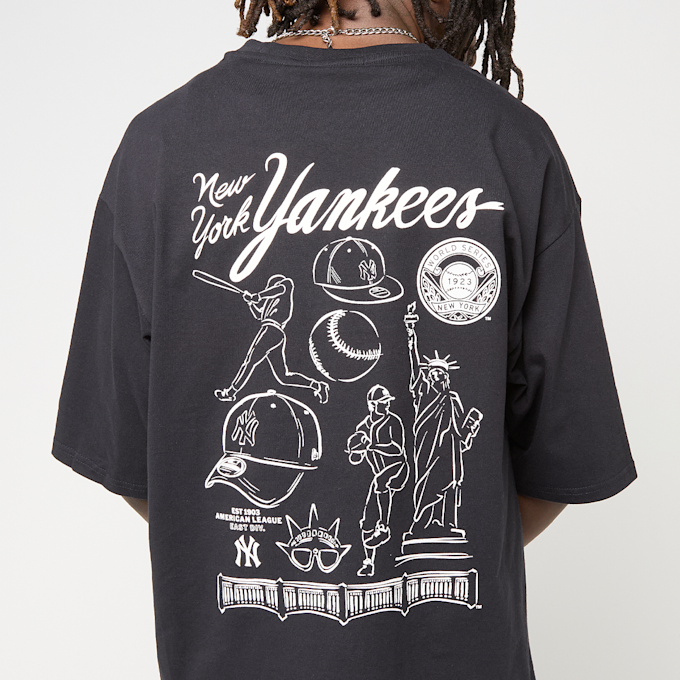 New Era MLB Baseball Graphic Oversized Tee New York Yankees negro 95560 3