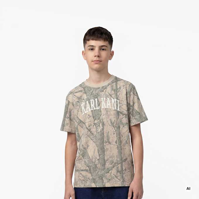 Karl Kani Heritage Wood Camo T-Shirt Junior mimetico 96082 1