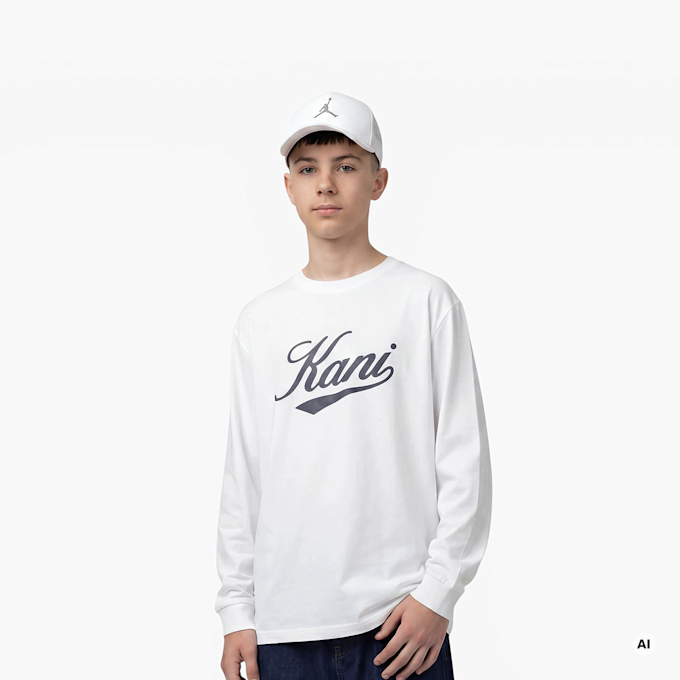 Karl Kani Cursive Varsity Longsleeve Junior wit 96075 1