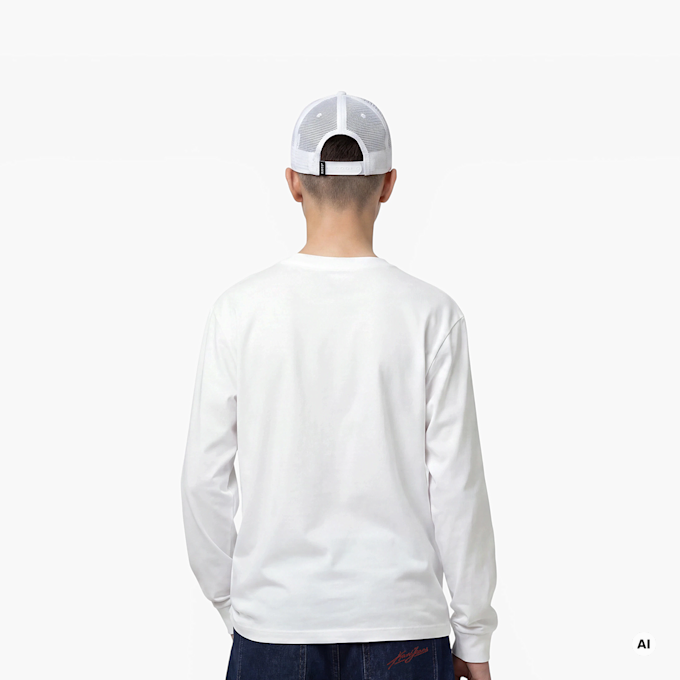 Karl Kani Cursive Varsity Longsleeve Junior bianco 96075 2