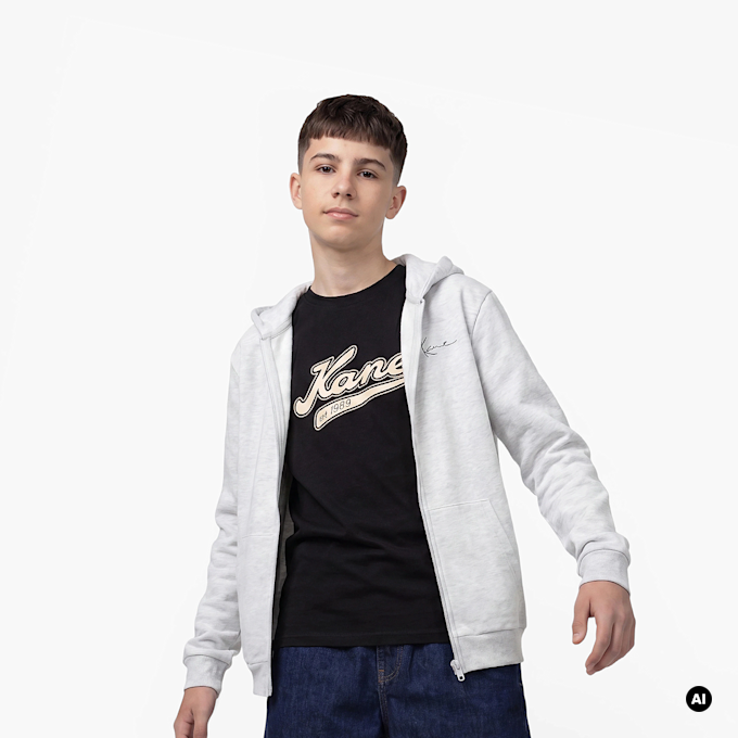 Karl Kani Signature Zip Hoodie szary 96126 1