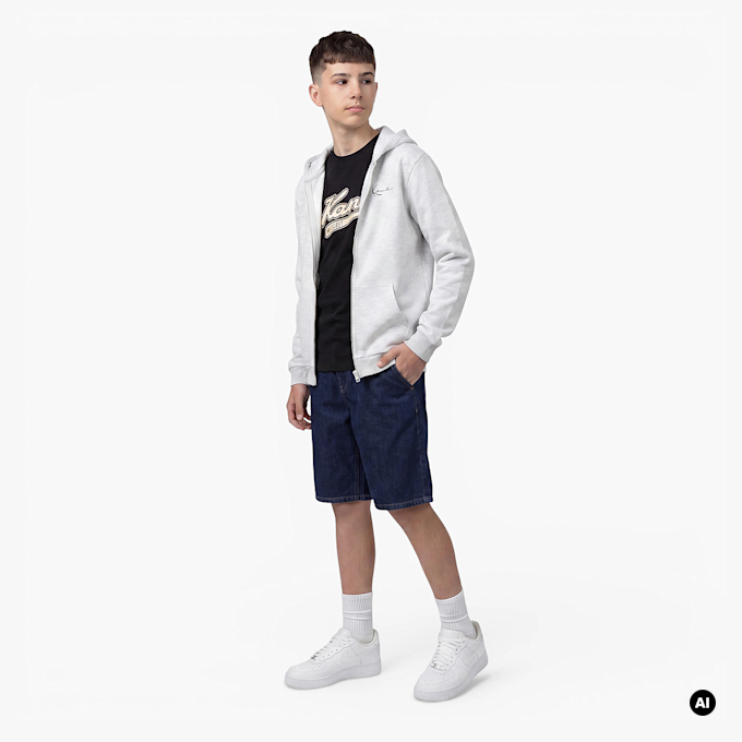 Karl Kani Signature Zip Hoodie gris 96126 5