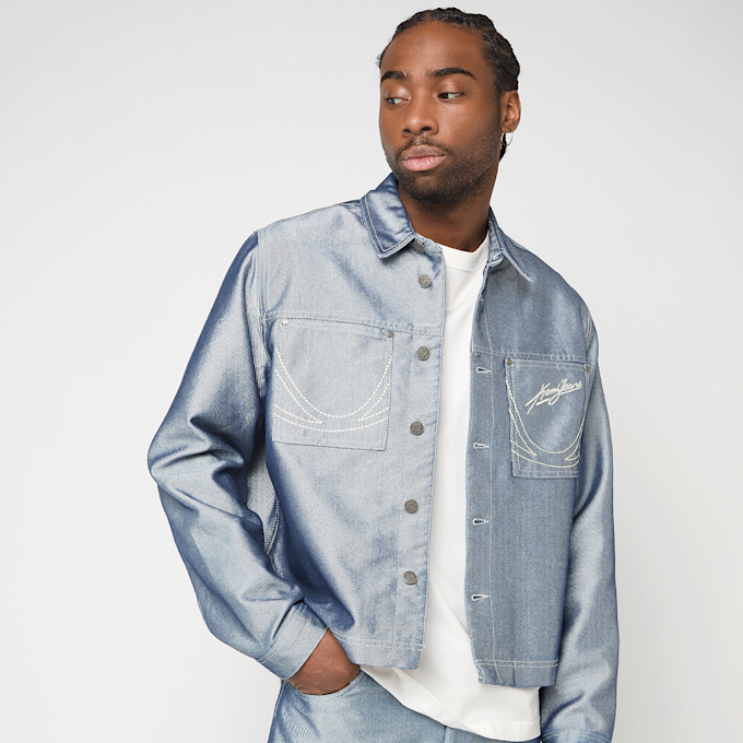 Karl Kani Jeans Cropped Silver Denim Jacket grijs 96070 1
