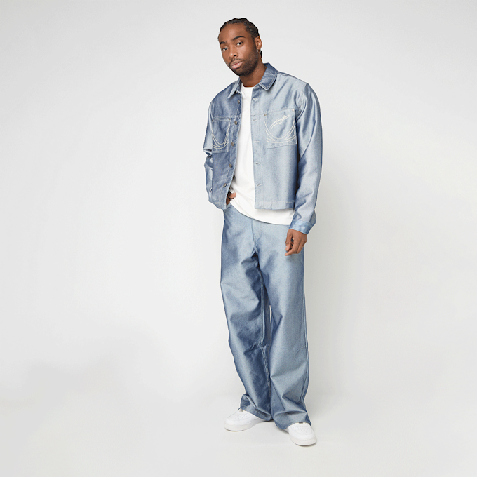 Karl Kani Jeans Cropped Silver Denim Jacket cinzento 96070 4
