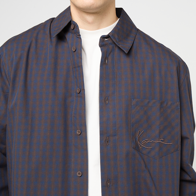 Karl Kani Signature Check Boxy Shirt azul 96087 3