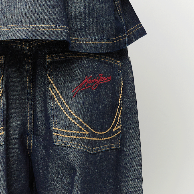 Karl Kani Jeans Rinsed Relaxed Baggy Jeans blauw 96121 4