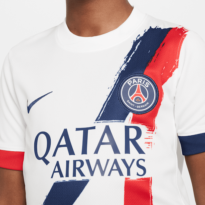 Nike   Doué / No. 14 / Paris Saint-Germain Nike Kids Away Stadium 2024/25 wit 96162 4
