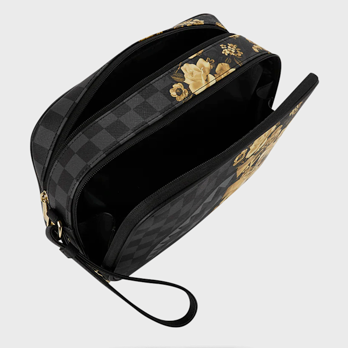 SPRAYGROUND Gold Floral Remis Toiletry Brick schwarz 96195 4