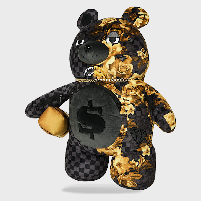 SPRAYGROUND Gold Floral Remix Moneybear Backpack zwart 96191 3