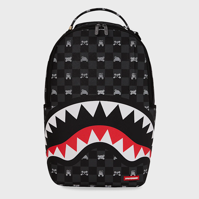 SPRAYGROUND Gray Peeking Character Check Backpack gris 96193 1
