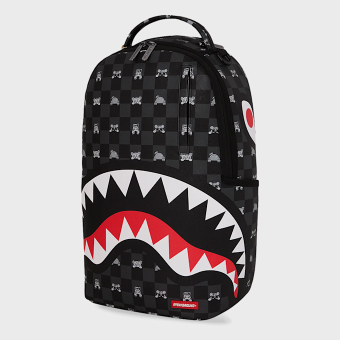 SPRAYGROUND Gray Peeking Character Check Backpack gris 96193 2