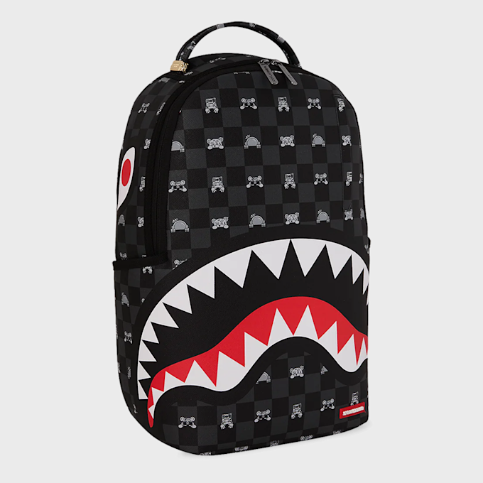 SPRAYGROUND Gray Peeking Character Check Backpack gris 96193 5