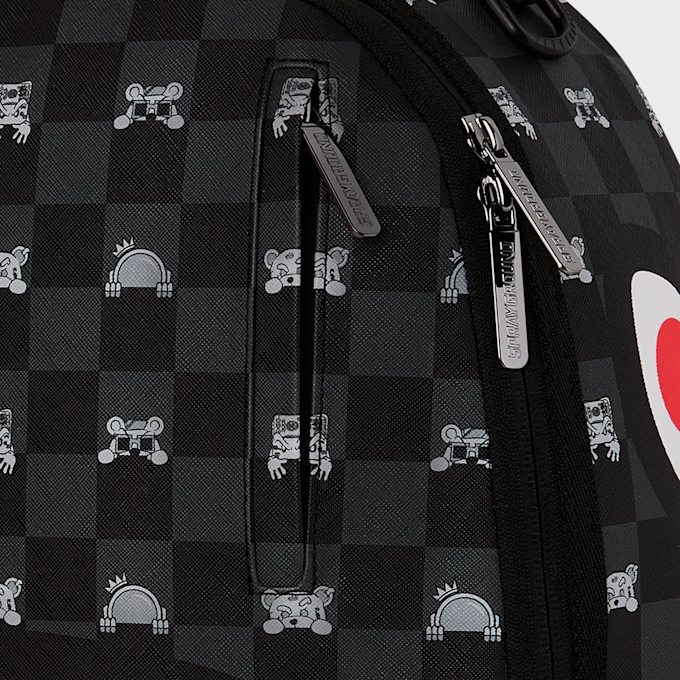 SPRAYGROUND Gray Peeking Character Check Backpack gris 96193 6