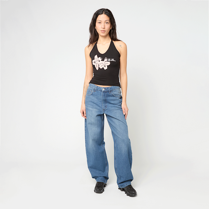 Felicious Flower Neckholder Top czarny 96230 4