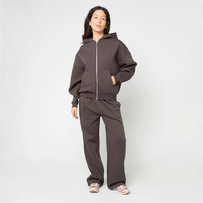 Felicious Basic Chest Logo Zipper marrone 96241 4