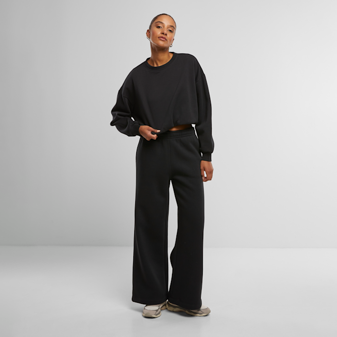Urban Classics Ladies Fluffy Wideleg Trackpants crna 96317 3