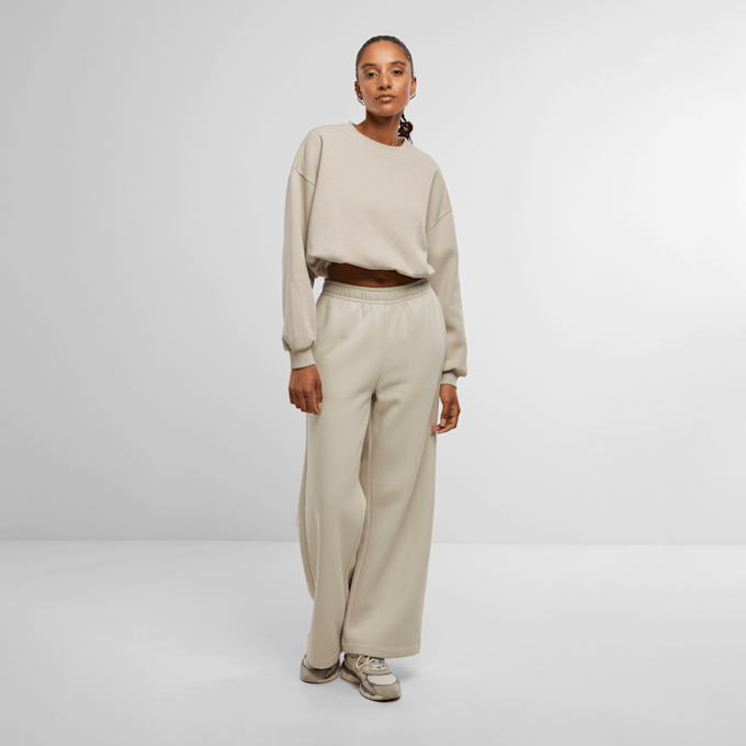Urban Classics Ladies Fluffy Wideleg Trackpants bež 96321 3