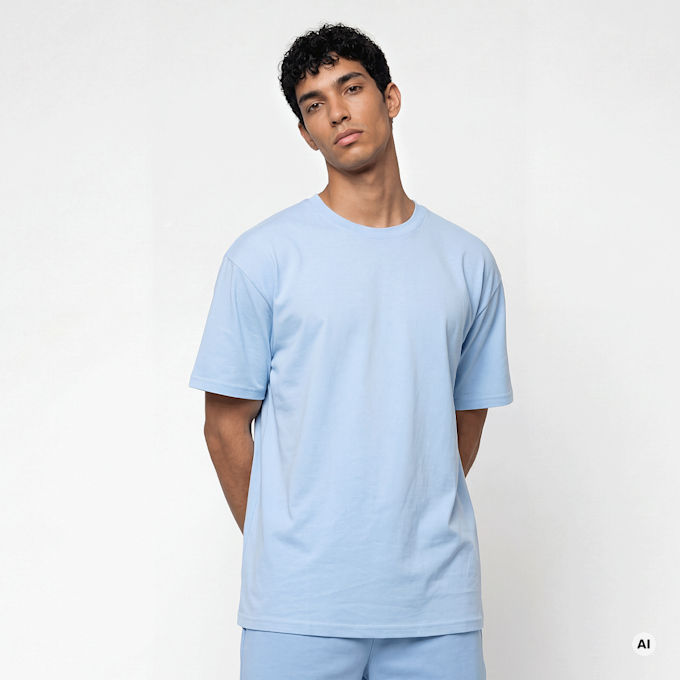 Urban Classics Heavy Oversized Tee niebieski 96530 1