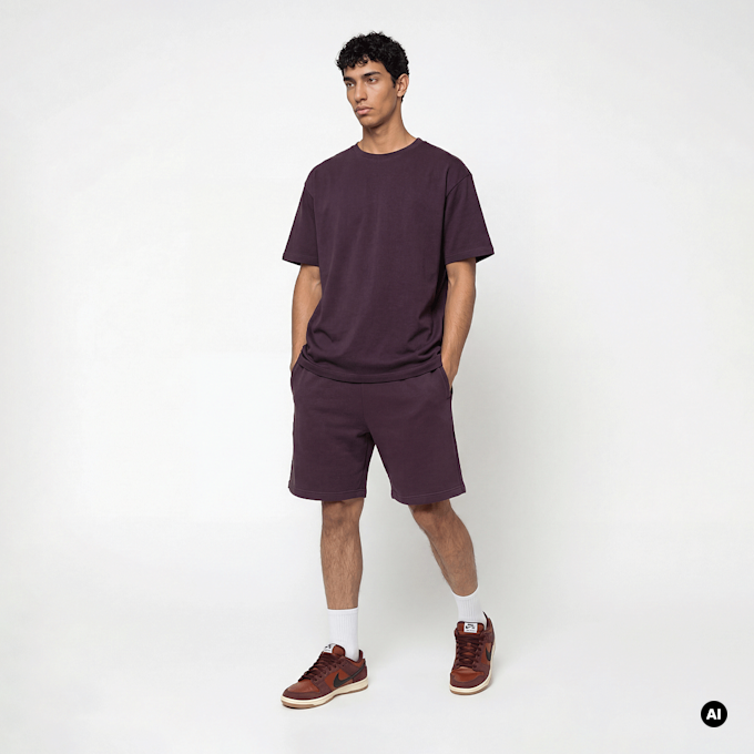 Urban Classics Heavy Oversized Tee fioletowy 96531 3
