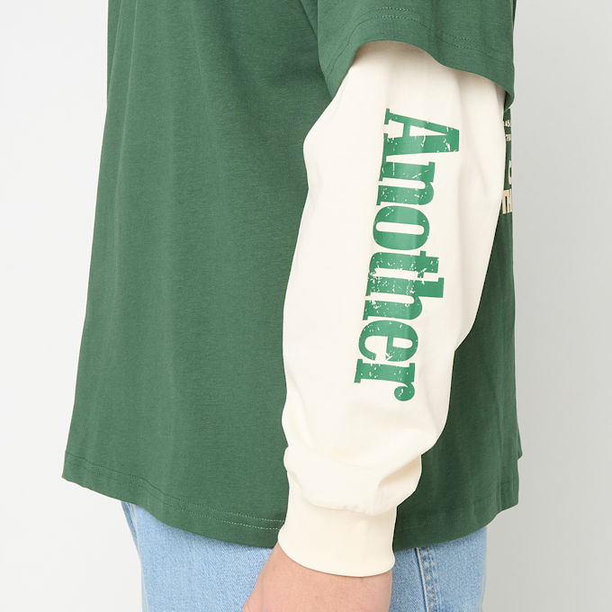 Another Cotton Lab Sunday Miles Double Layer Longsleeve vert 96551 4