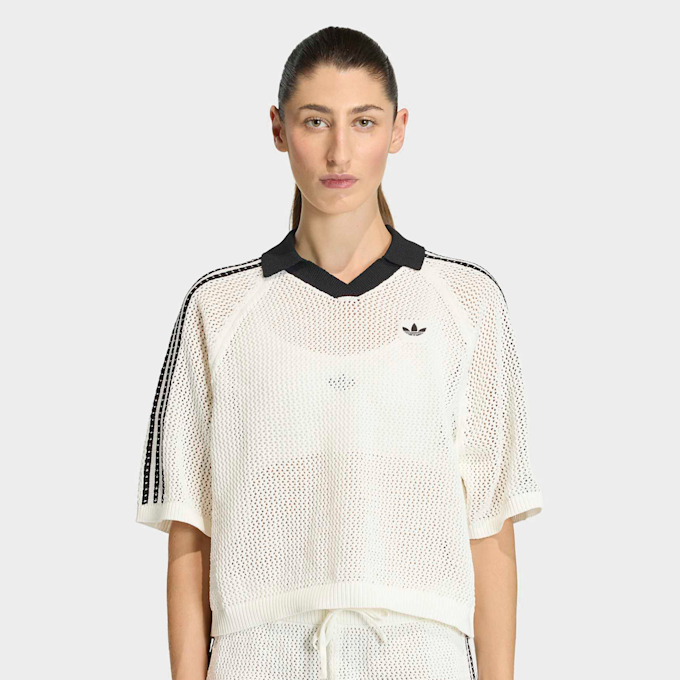 adidas Originals Knitted Crochet Polo bež 96621 1