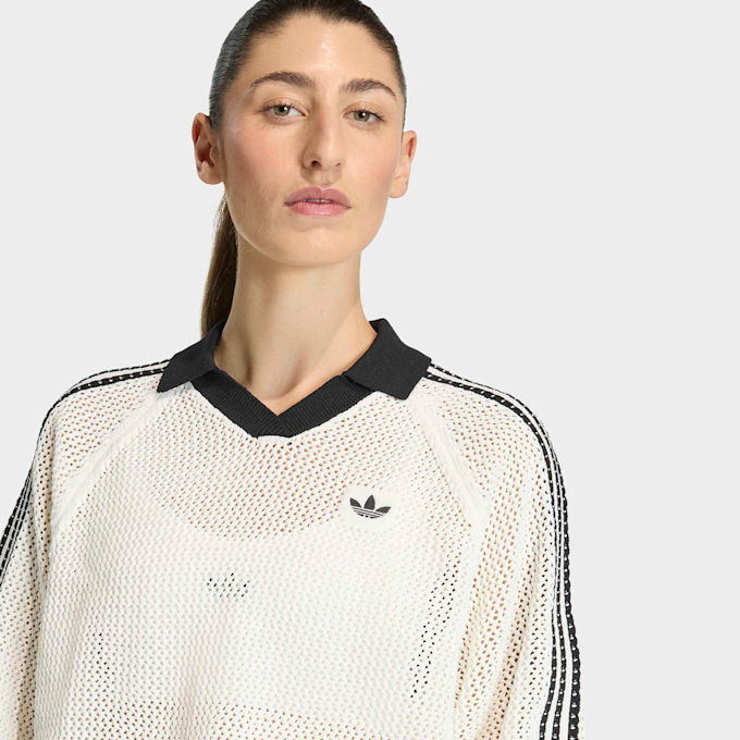 adidas Originals Knitted Crochet Polo beż 96621 3