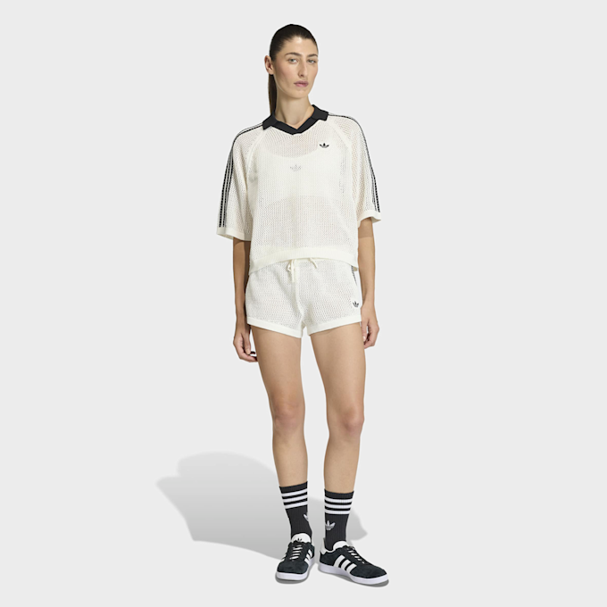 adidas Originals Knitted Crochet Polo beige 96621 5