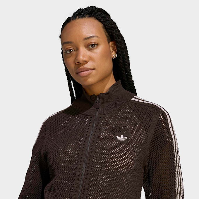 adidas Originals Knitted Crochet Firebird Track Top brązowy 96636 3