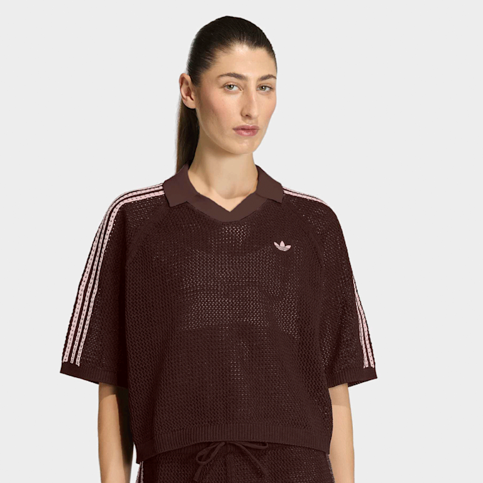 adidas Originals Knitted Crochet Polo smeđa 96638 1