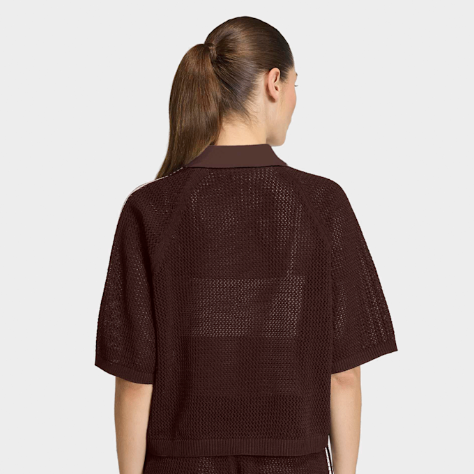 adidas Originals Knitted Crochet Polo marrón 96638 2