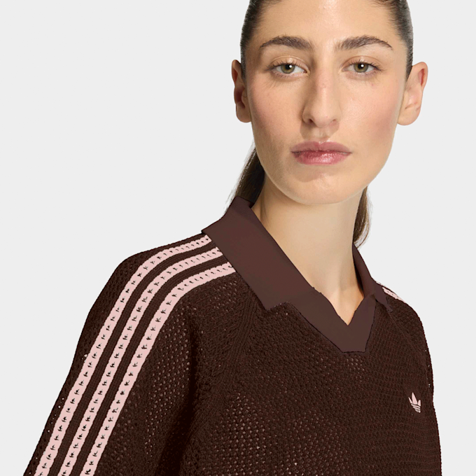 adidas Originals Knitted Crochet Polo marrón 96638 3