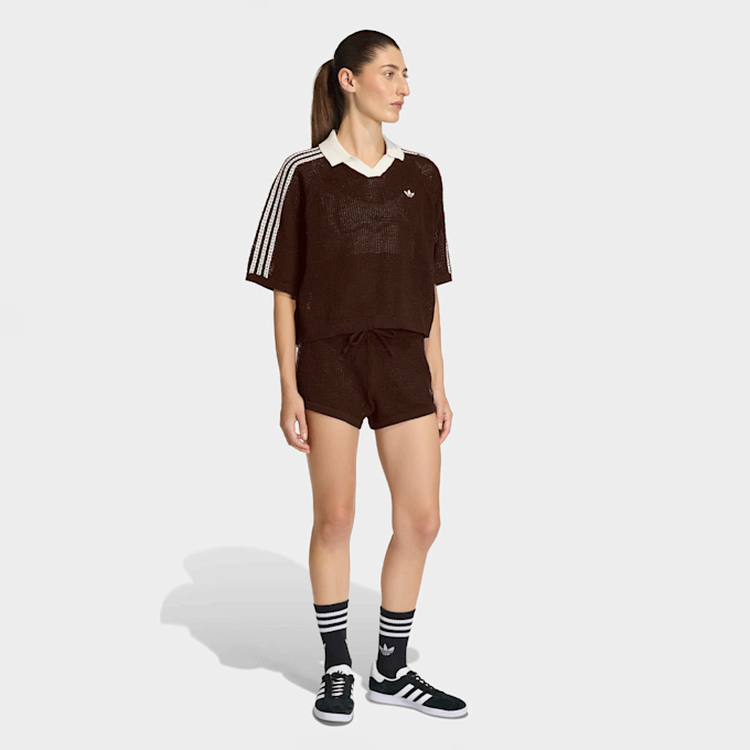 adidas Originals Knitted Crochet Polo smeđa 96638 5