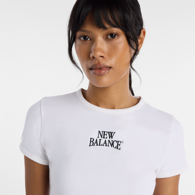 New Balance Linear Heritage Ringer T-Shirt bianco 96908 3