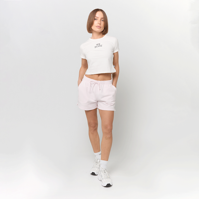 New Balance Sport Essentials French Terry Short rosa  96911 4