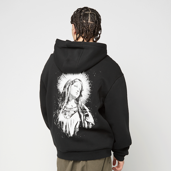 Mister Tee Mary Cross Fluffy Zip Hoody noir 97792 1