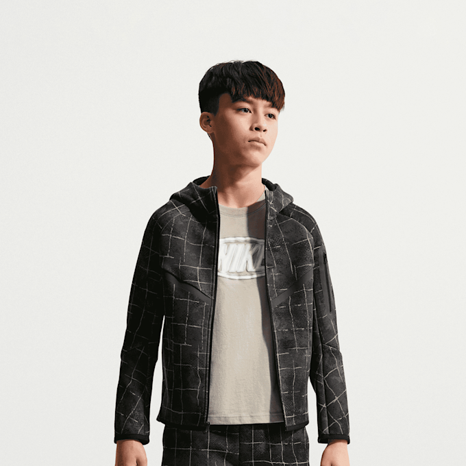 Nike   Sportswear Tech Fleece Full Zip All Over Print cinzento 97901 1