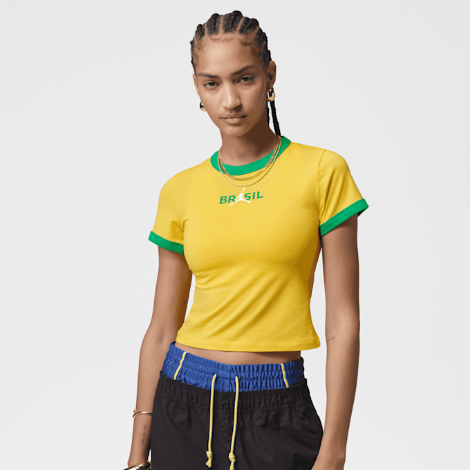 Jordan Graphic Brazil Crewneck Shirt geel 98176 1