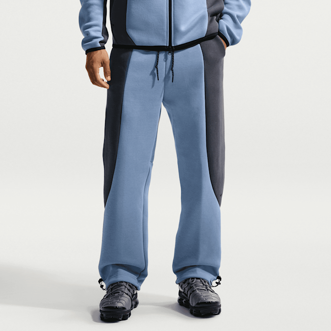 Nike   Tech Color-Block Open-Hem Fleece Pants bleu 98184 1