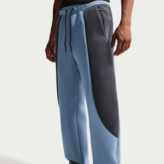 Nike   Tech Color-Block Open-Hem Fleece Pants bleu 98184 3