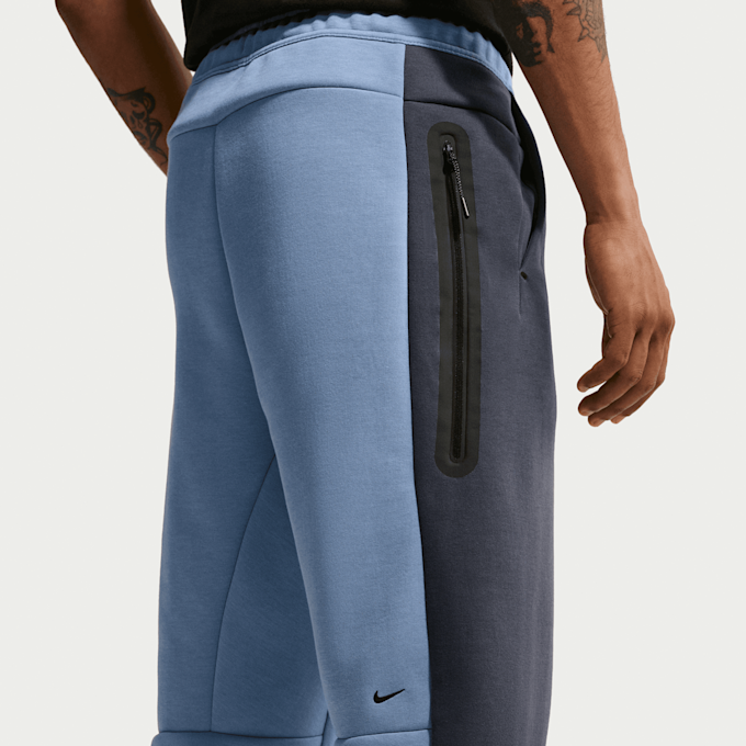 Nike   Tech Color-Block Open-Hem Fleece Pants bleu 98184 4