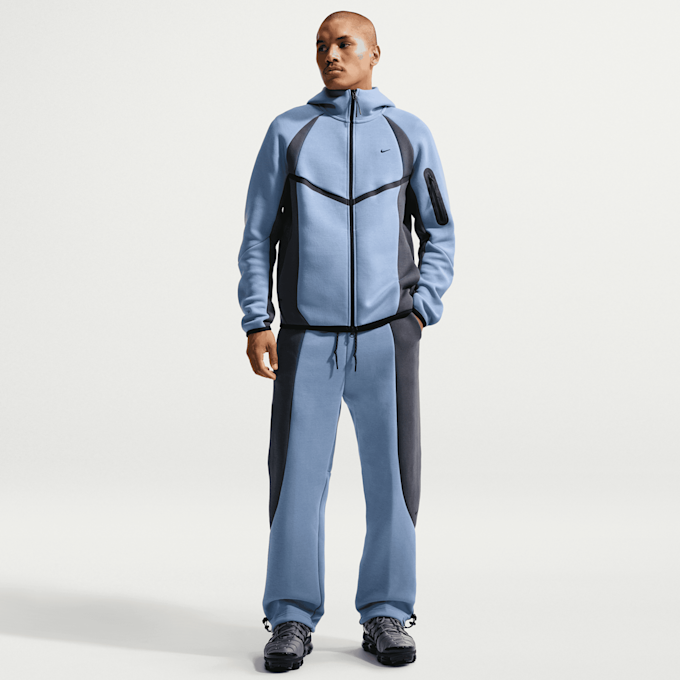 Nike   Tech Color-Block Open-Hem Fleece Pants bleu 98184 6
