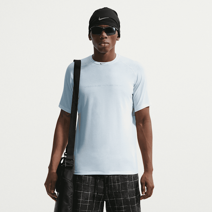 Nike   Tech Dri-FIT Short-Sleeve Top niebieski 98198 1