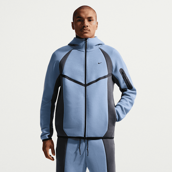 Nike   Tech Color-Block Full-Zip Fleece Windrunner Jacket bleu 98205 1