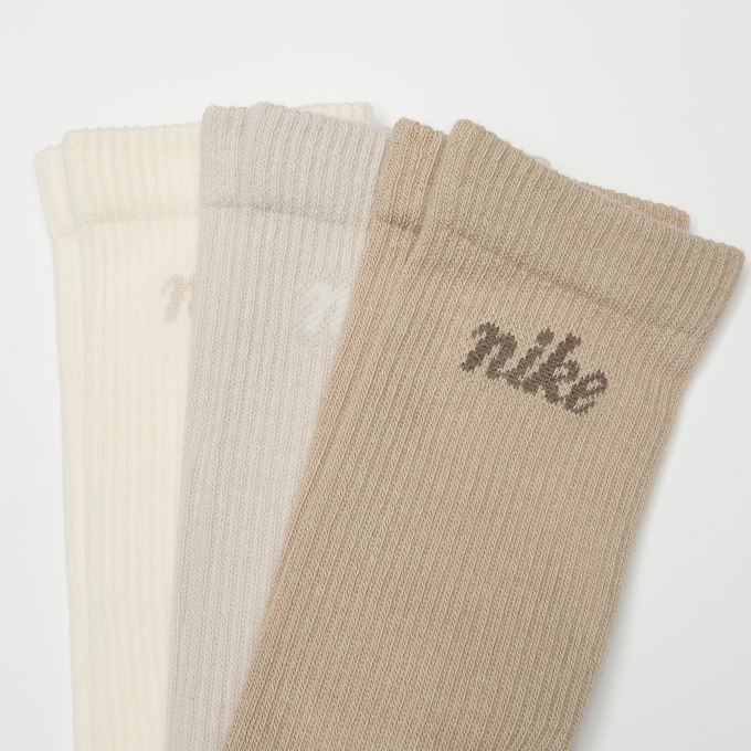 Nike 3 PACK - Everyday Elevated Graphic Crew beige 98367 2