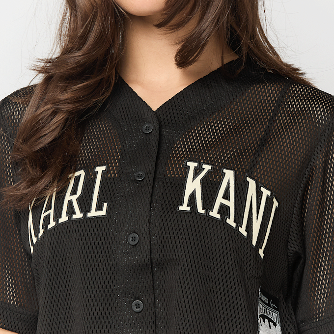 Karl Kani Mesh Cropped Baseball Shirt preto 98810 3