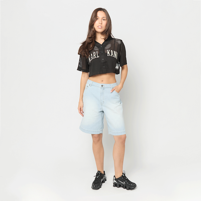 Karl Kani Mesh Cropped Baseball Shirt preto 98810 4