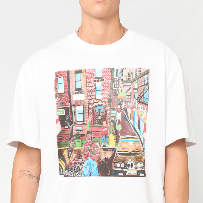 Karl Kani Woven Signature Collaboration Oversized T-Shirt blanco 98827 3