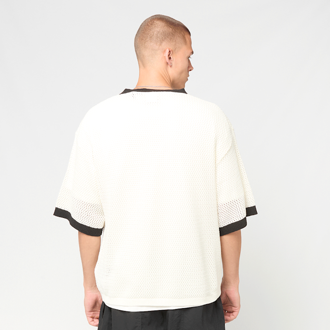Karl Kani Cursive Varsity Crochet Boxy T-Shirt beige 98824 2