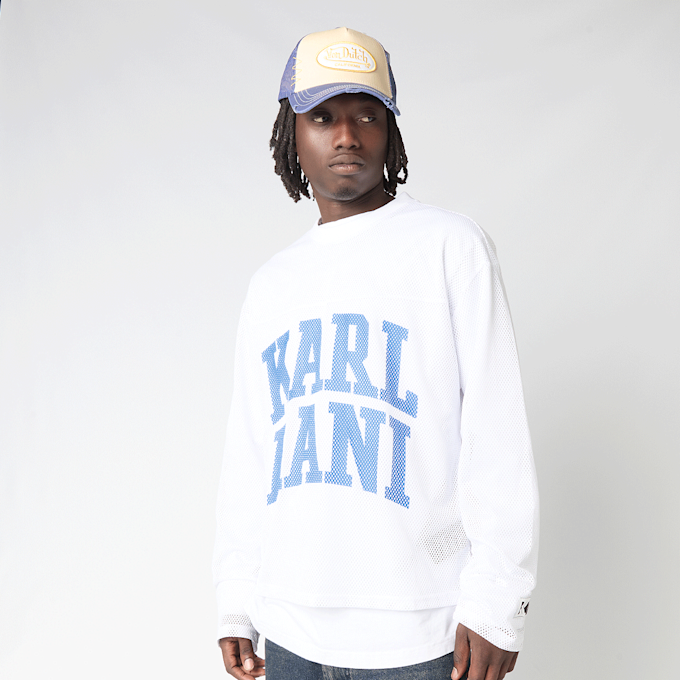 Karl Kani Stencil Mesh Boxy Longsleeve wit 98858 1