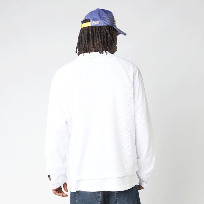 Karl Kani Stencil Mesh Boxy Longsleeve branco 98858 2